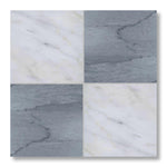 12x12 Checkerboard Tile - Bardiglio Imperiale & Asian Statuary Polished Marble - American Tile Depot