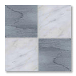 12x12 Checkerboard Tile - Bardiglio Imperiale & Asian Statuary Polished Marble - American Tile Depot