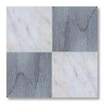 12x12 Checkerboard Tile - Bardiglio Imperiale & Asian Statuary Honed Marble - American Tile Depot