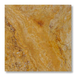 12x12 Gold / Yellow Travertine Filled & Honed Tile - American Tile Depot