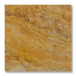 12x12 Gold / Yellow Travertine Filled & Honed Tile - American Tile Depot