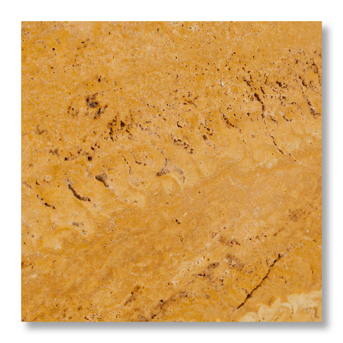12x12 Gold / Yellow Travertine Tumbled Tile - American Tile Depot