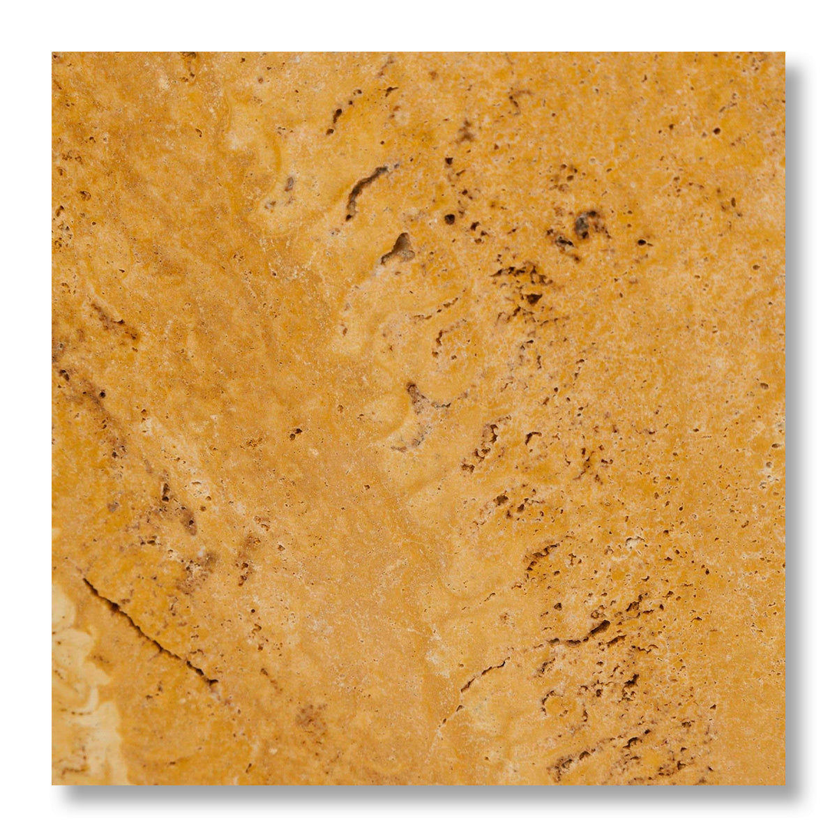 12x12 Gold / Yellow Travertine Tumbled Tile - American Tile Depot