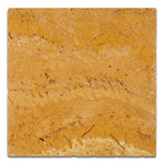 12x12 Gold / Yellow Travertine Tumbled Tile - American Tile Depot