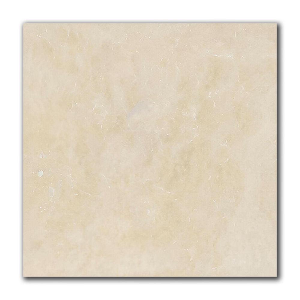 12x12 Ivory Travertine Filled & Honed Tile - American Tile Depot