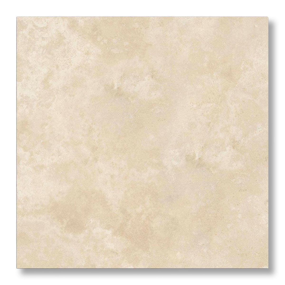 12x12 Ivory Travertine Filled & Polished Tile - American Tile Depot