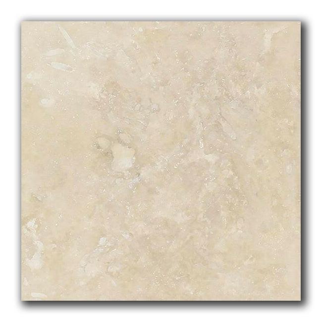 12x12 Ivory Travertine Filled & Honed Tile - American Tile Depot