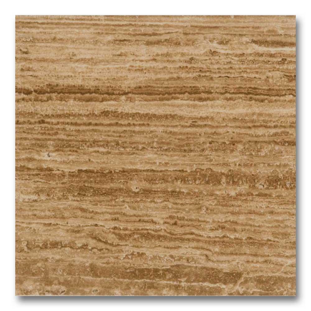 12x12 Noce Exotic Travertine (Vein-Cut) Filled & Polished Tile - American Tile Depot