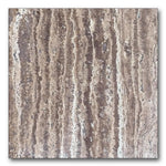 12x12 Noce Exotic Travertine (Vein-Cut) Unfilled & Brushed Tile 12x12 Noce Exotic Travertine (Vein-Cut) Unfilled & Brushed Tile - American Tile Depot