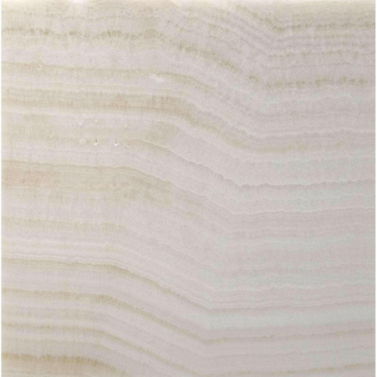 12x12 Premium White Onyx VEIN-CUT Polished Tile 12x12 Premium White Onyx VEIN-CUT Polished Tile - American Tile Depot