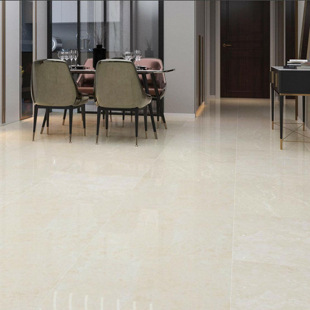 12x12 White Pearl / Botticino Marble Honed Tile 12x12 White Pearl / Botticino Marble Honed Tile - American Tile Depot