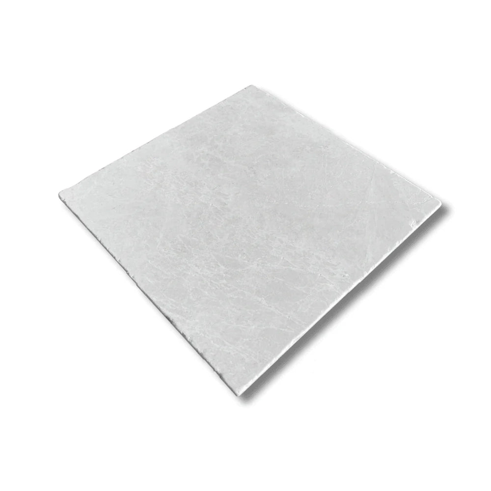 12x12 White Pearl / Botticino Marble Tumbled Tile