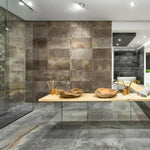 12x24 Ascendra Noce Travertine Look Matte Porcelain Tile 12x24 Ascendra Noce Travertine Look Matte Porcelain Tile - American Tile Depot