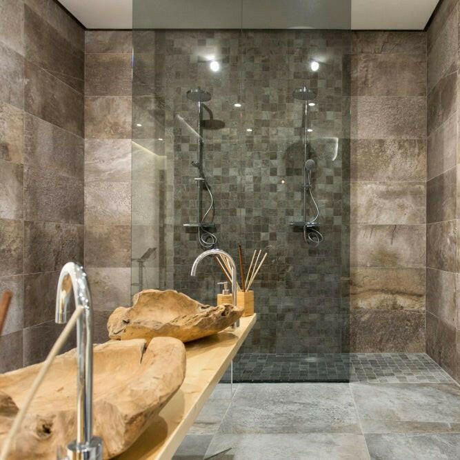 12x24 Ascendra Noce Travertine Look Matte Porcelain Tile 12x24 Ascendra Noce Travertine Look Matte Porcelain Tile - American Tile Depot