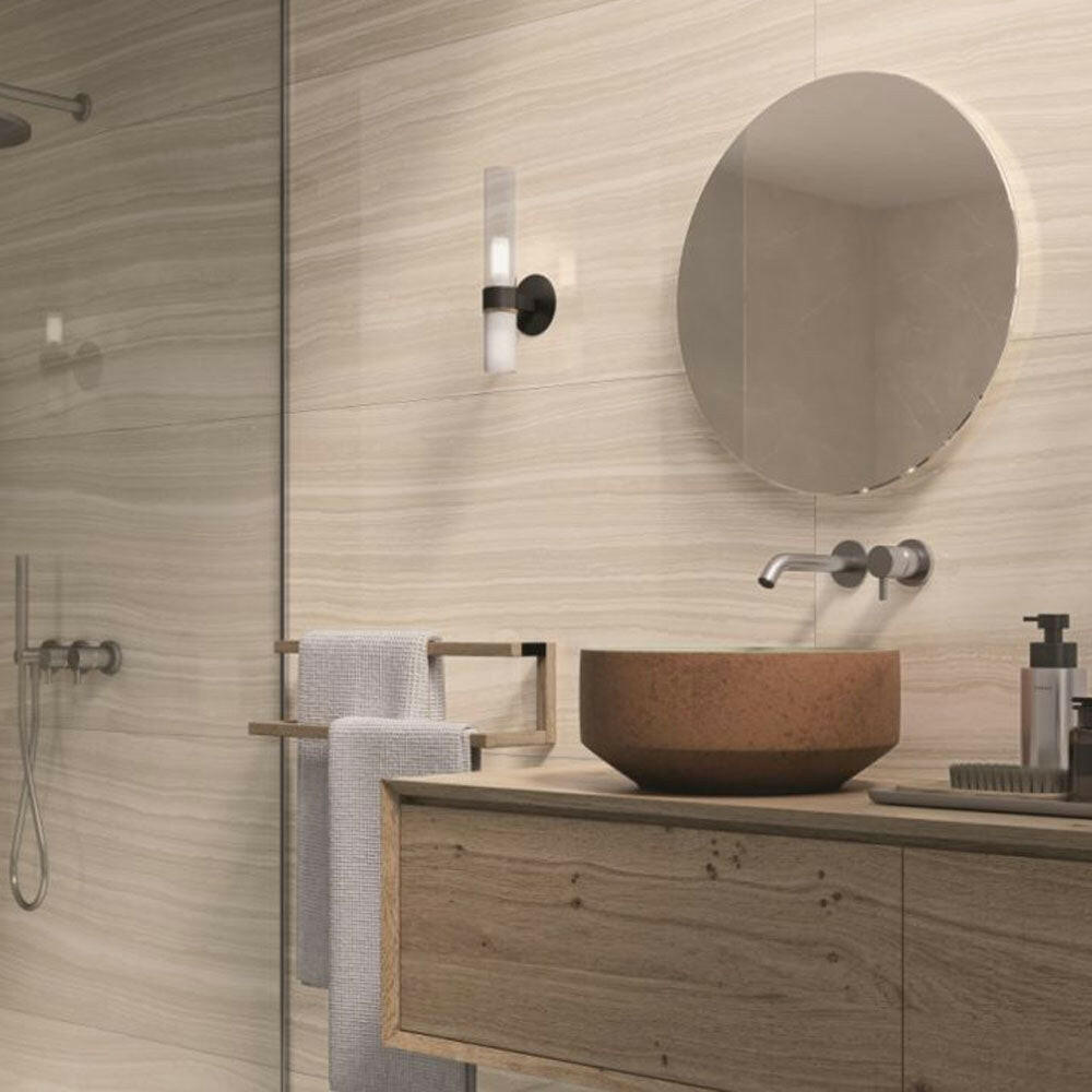 12x24 Bellano Ivory Lapado Travertine Look Semi Polished Porcelain Tile 12x24 Bellano Ivory Lapado Travertine Look Semi Polished Porcelain Tile - American Tile Depot