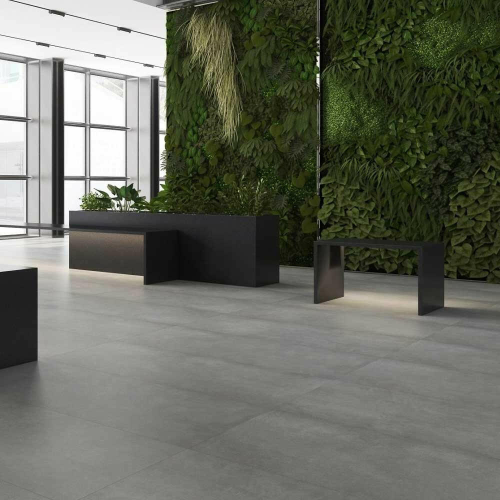 12x24 Britstone Graphite Solid Look Unpolished Porcelain Tile 12x24 Britstone Graphite Solid Look Unpolished Porcelain Tile - American Tile Depot