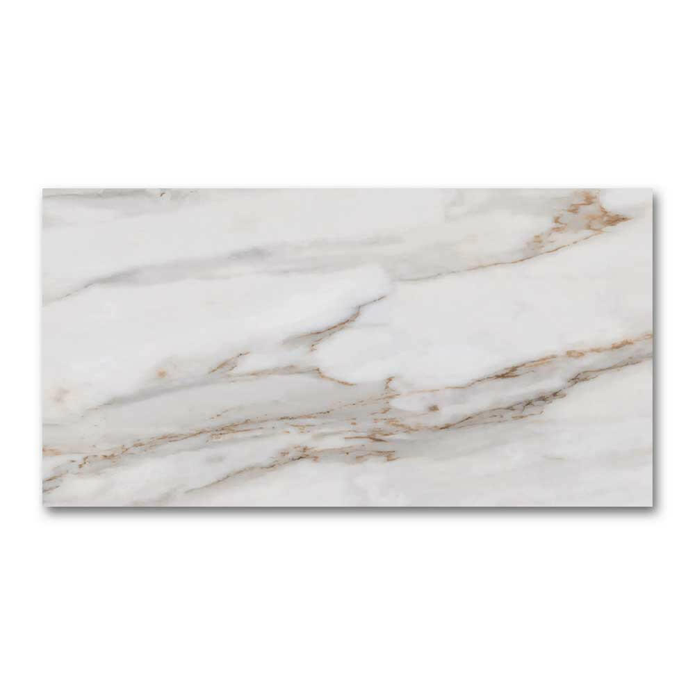 12x24 Calacatta Gold Prima Marble Look Glossy Porcelain Tile 12x24 Calacatta Gold Prima Marble Look Glossy Porcelain Tile - American Tile Depot