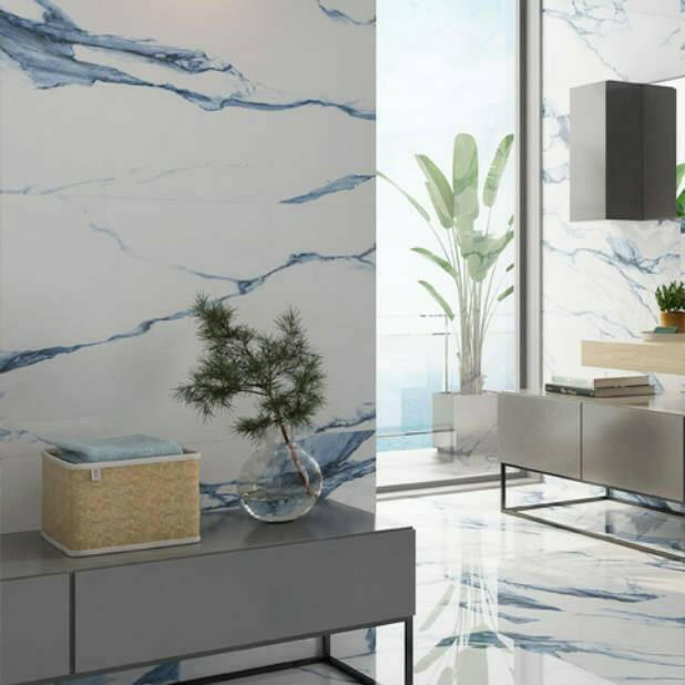 12x24 Calacatta Nevyra Polished Marble Look Porcelain Tile 12x24 Calacatta Nevyra Polished Marble Look Porcelain Tile - American Tile Depot