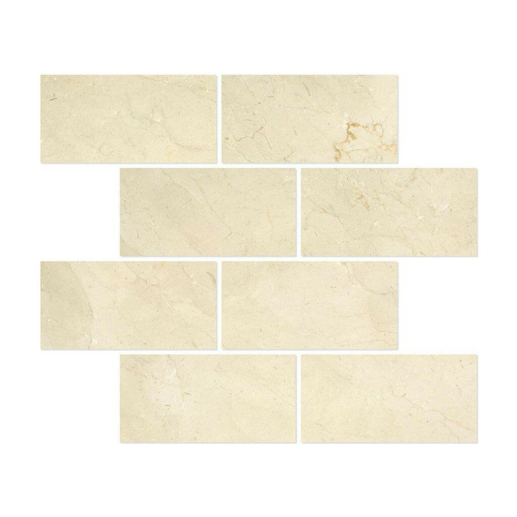 12x24 Crema Marfil Marble Honed Tile - American Tile Depot