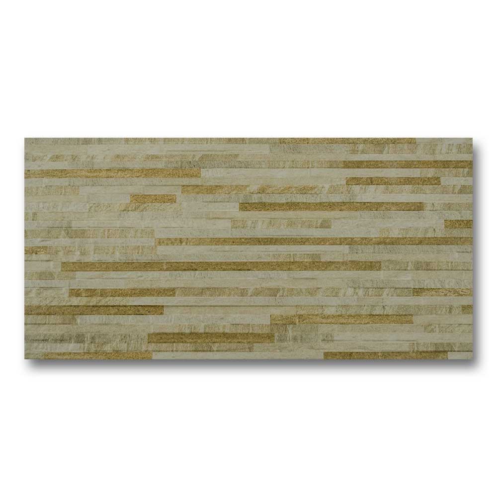 12x24 Cut Safari Crema Deco Matte Contemporary Look Porcelain Tile