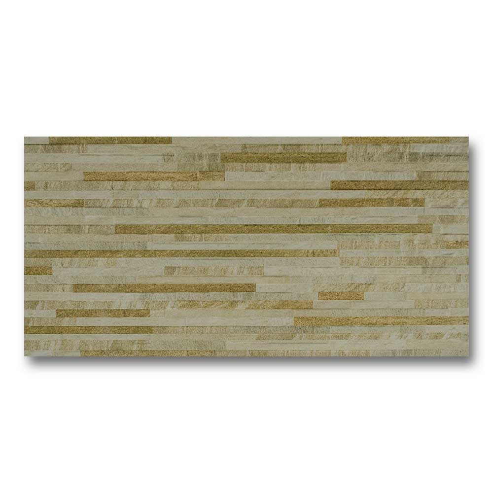 12x24 Cut Safari Crema Deco Matte Contemporary Look Porcelain Tile