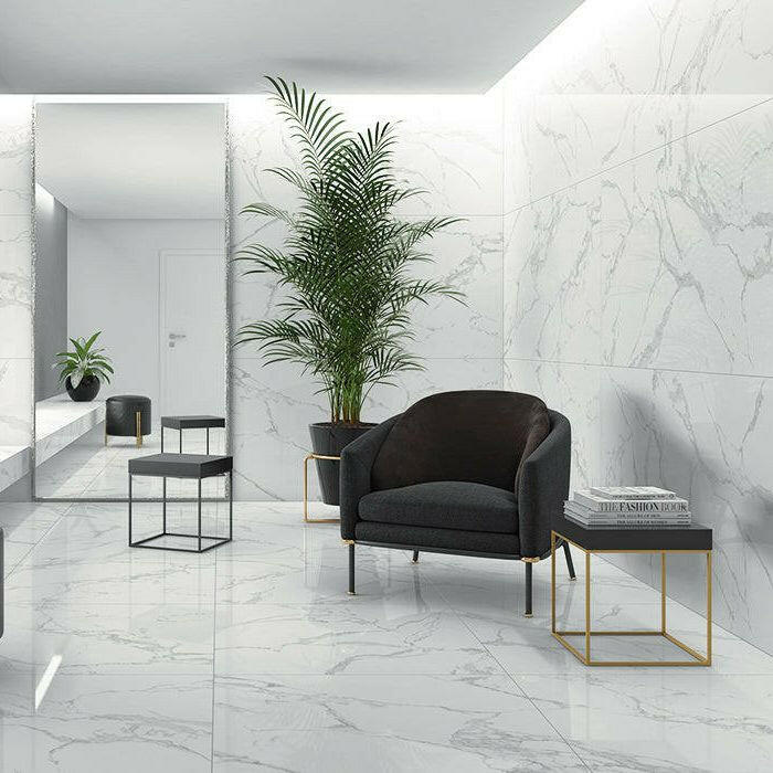 12x24 Emporio Calacatta Matte Marble Look Porcelain Tile 12x24 Emporio Calacatta Matte Marble Look Porcelain Tile - American Tile Depot