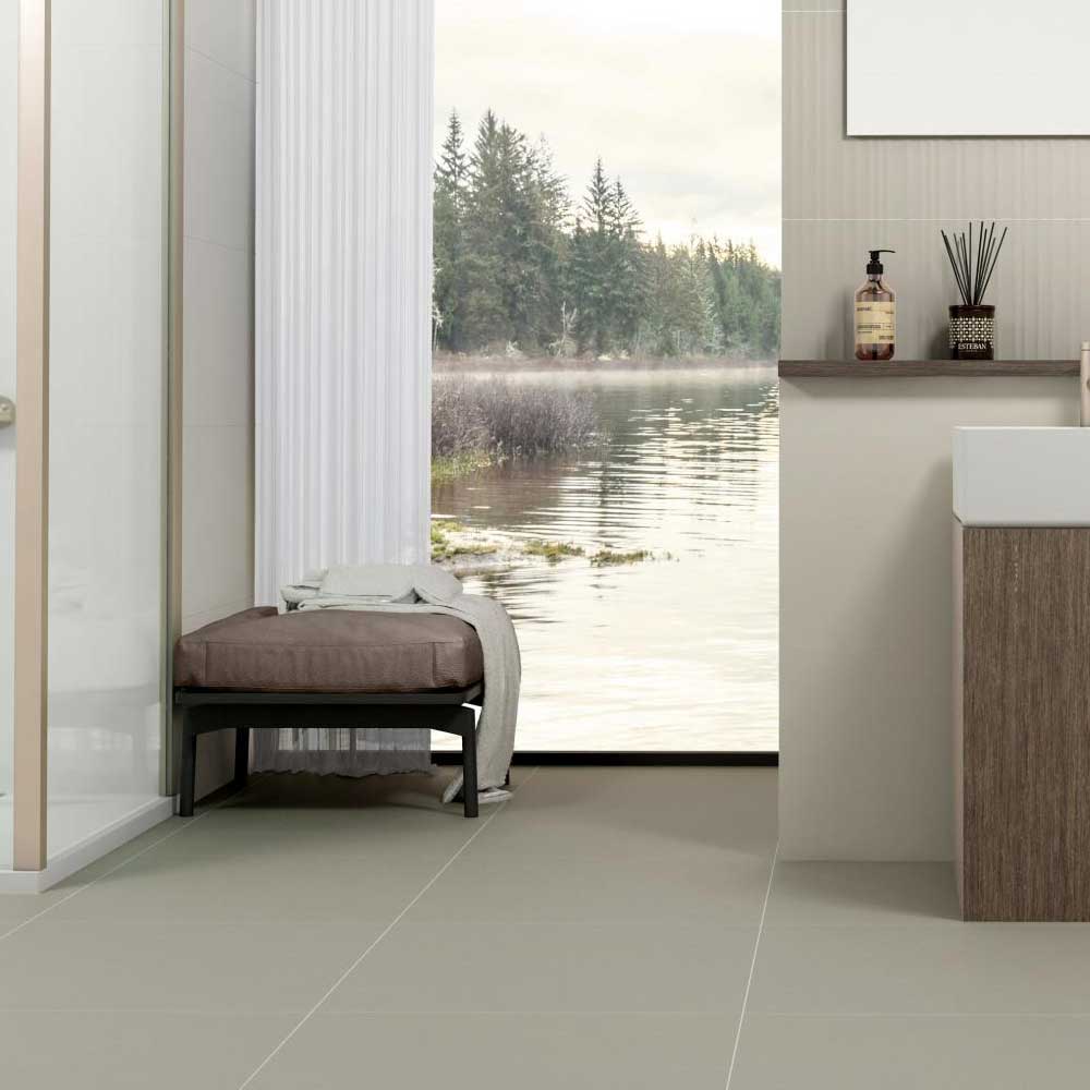 24x24 Essenza Tortora Matte Solid Color Porcelain Tile