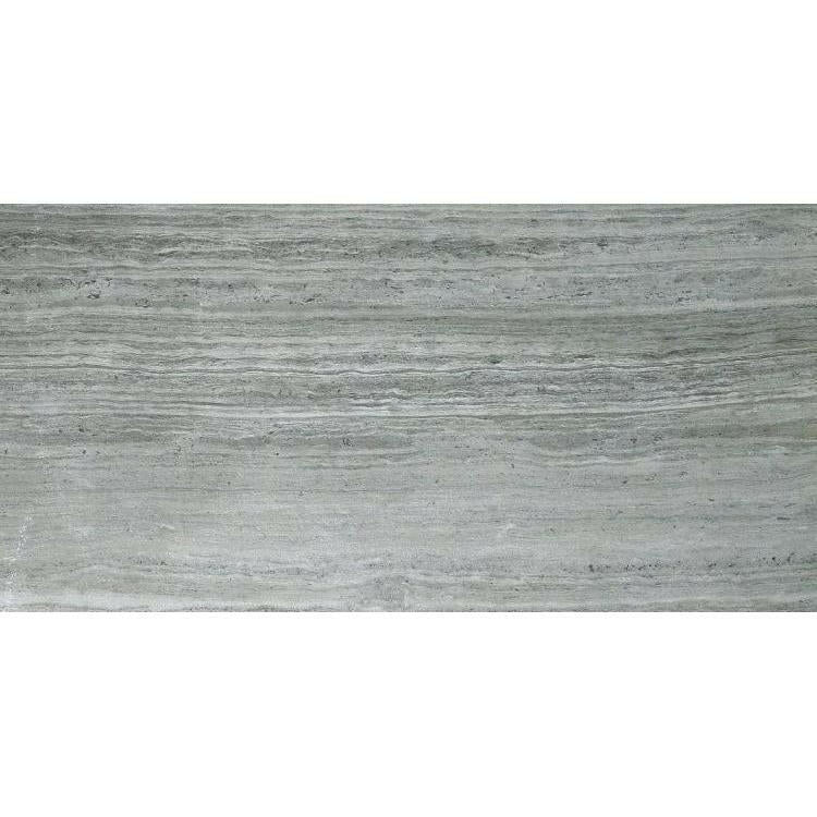 12x24 Fluvora Grey Lappato Semi-Polished Travertine Look Porcelain Tile 12x24 Fluvora Grey Lappato Semi-Polished Travertine Look Porcelain Tile - American Tile Depot
