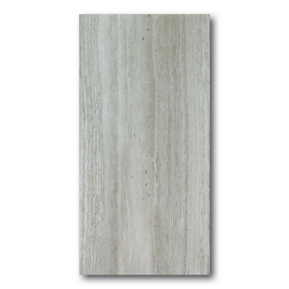 12x24 Fluvora Silver Lappato Semi-polished Travertine Look Porcelain Tile 12x24 Fluvora Silver Lappato Semi-polished Travertine Look Porcelain Tile - American Tile Depot