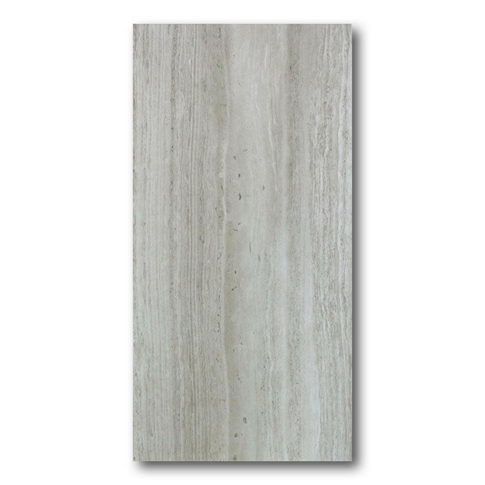 12x24 Fluvora Silver Lappato Semi-polished Travertine Look Porcelain Tile 12x24 Fluvora Silver Lappato Semi-polished Travertine Look Porcelain Tile - American Tile Depot