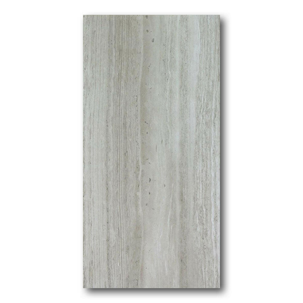 12x24 Fluvora Silver Lappato Semi-polished Travertine Look Porcelain Tile 12x24 Fluvora Silver Lappato Semi-polished Travertine Look Porcelain Tile - American Tile Depot