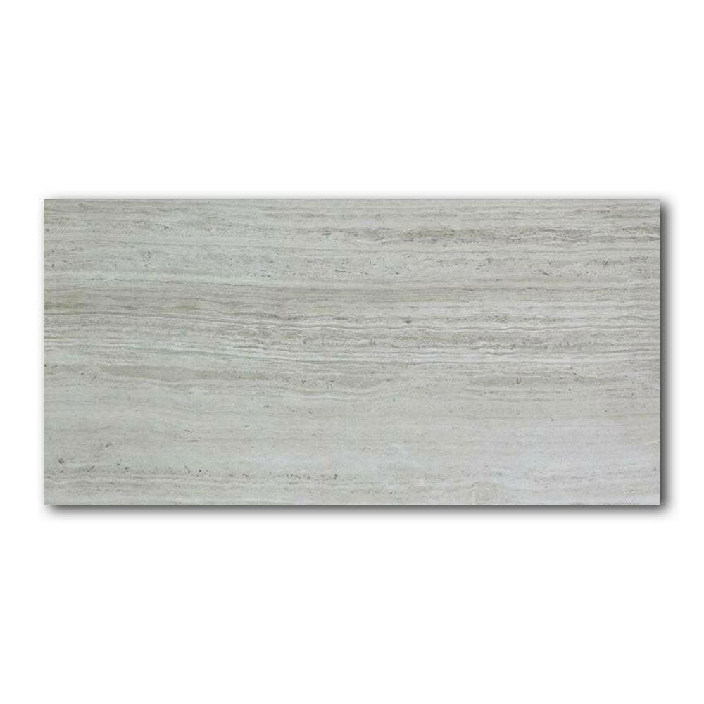12x24 Fluvora Silver Matte Travertine Look Porcelain Tile 12x24 Fluvora Silver Matte Travertine Look Porcelain Tile - American Tile Depot