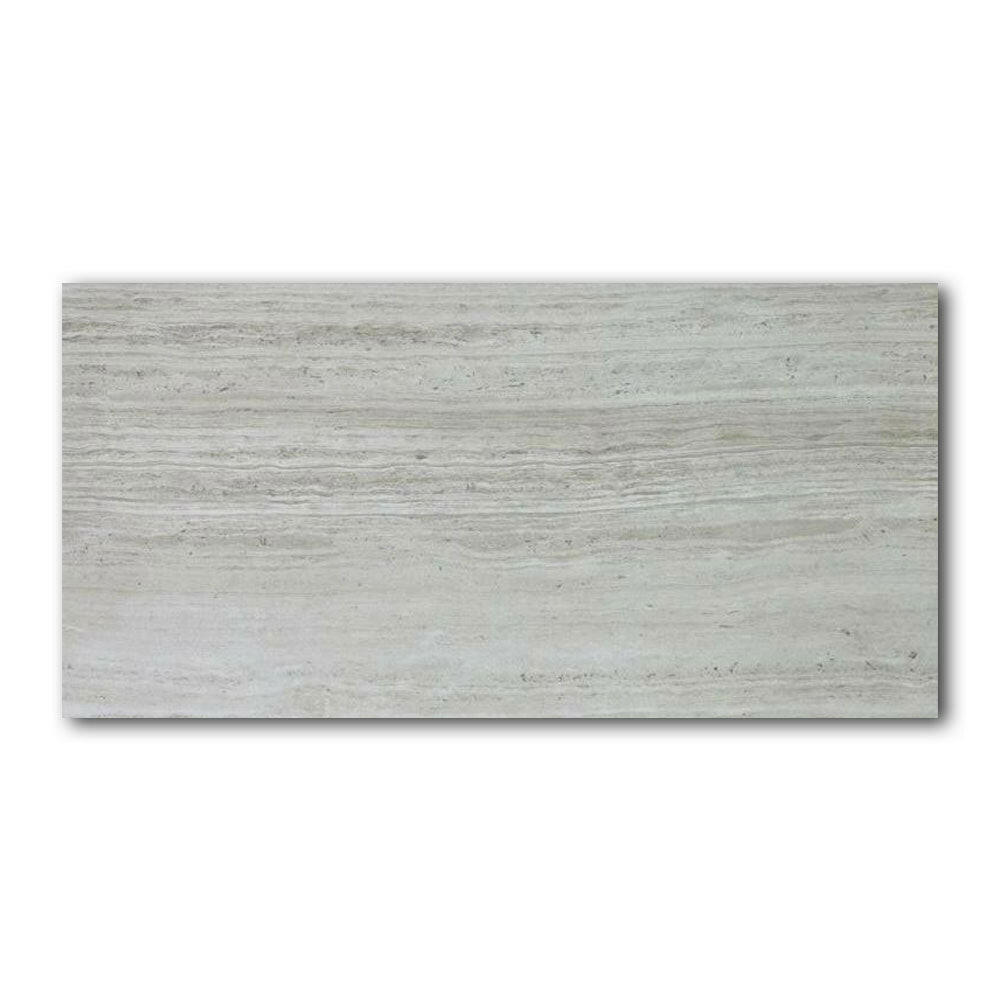 12x24 Fluvora Silver Matte Travertine Look Porcelain Tile 12x24 Fluvora Silver Matte Travertine Look Porcelain Tile - American Tile Depot