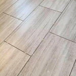 12x24 Fluvora White Lappato Semi-Polished Travertine Look Porcelain Tile 12x24 Fluvora White Lappato Semi-Polished Travertine Look Porcelain Tile - American Tile Depot