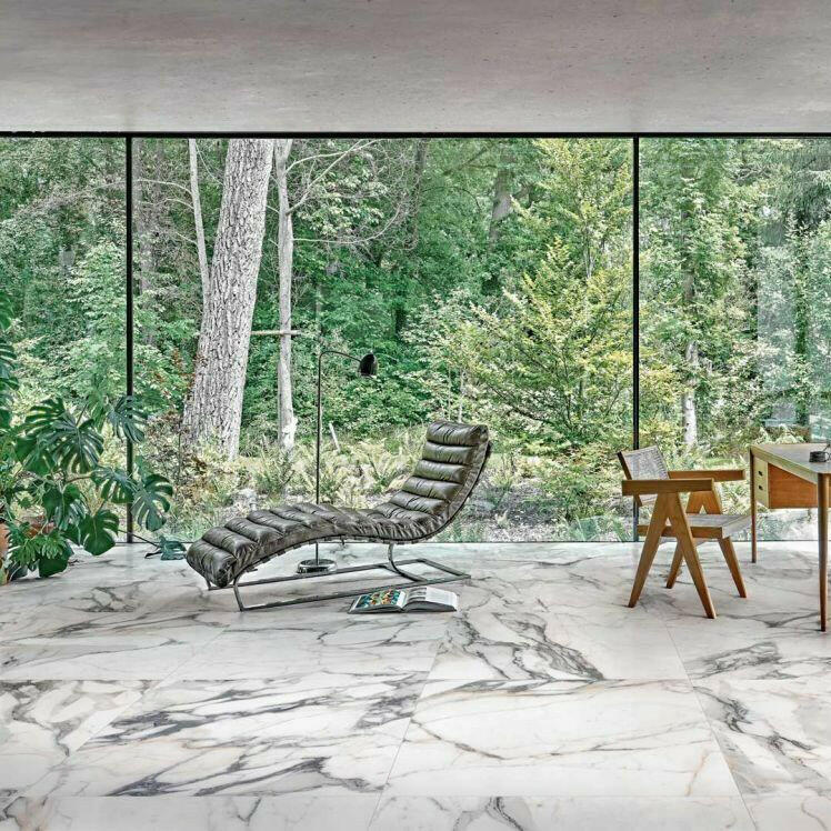 12x24 Genvora Argent Glossy Marble Look Porcelain Tile 12x24 Genvora Argent Glossy Marble Look Porcelain Tile - American Tile Depot