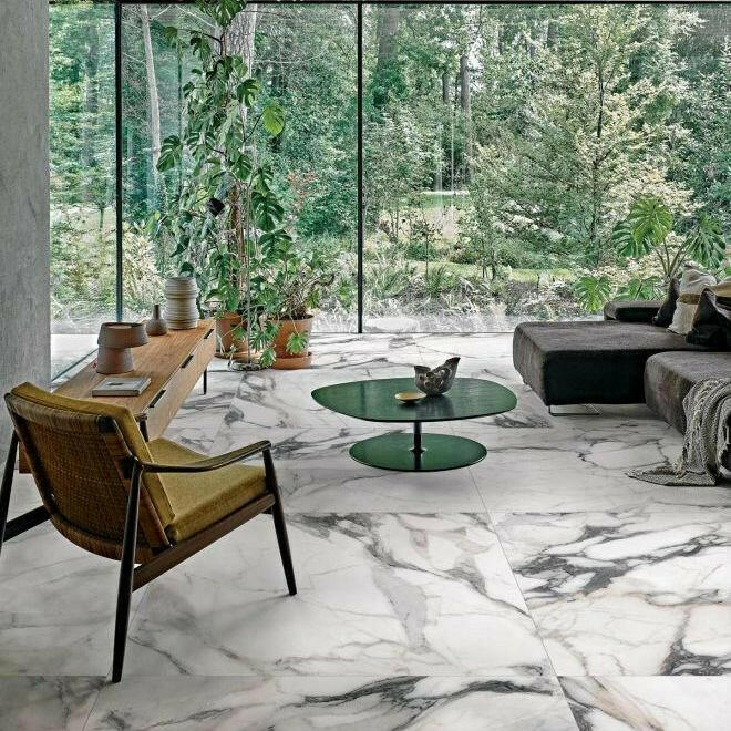 12x24 Genvora Argent Matte Marble Look Porcelain Tile 12x24 Genvora Argent Matte Marble Look Porcelain Tile - American Tile Depot