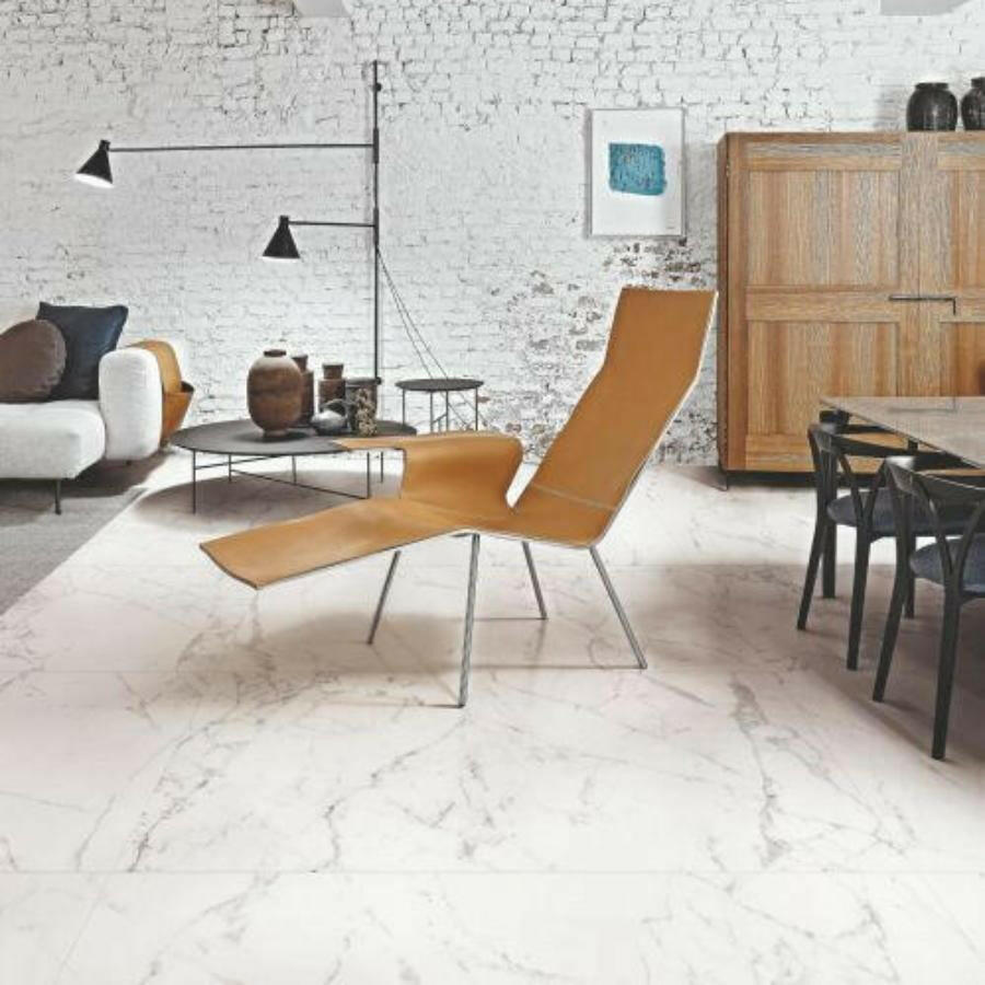 12x24 Genvora Blanc Glossy Marble Look Porcelain Tile 12x24 Genvora Blanc Glossy Marble Look Porcelain Tile - American Tile Depot