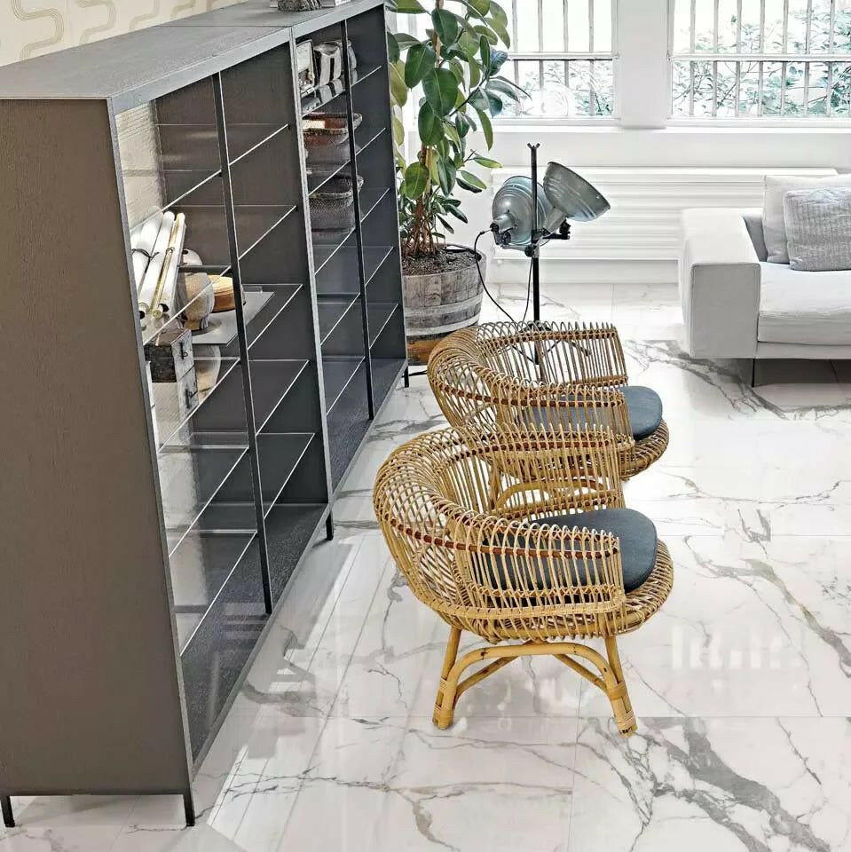12x24 Genvora Or Glossy Marble Look Porcelain Tile 12x24 Genvora Or Glossy Marble Look Porcelain Tile - American Tile Depot