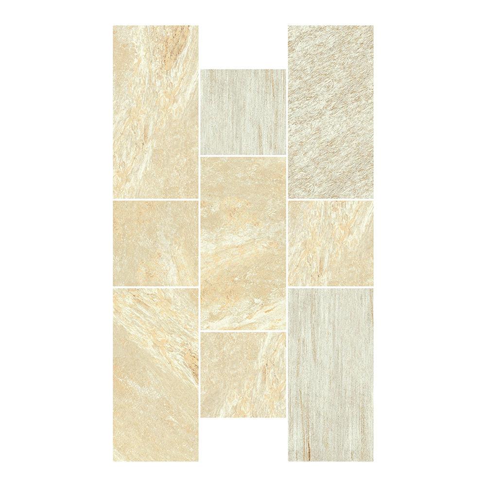 12x24 Italian Stones Cervino Natural Quartz Look Porcelain Tile 12x24 Italian Stones Cervino Natural Quartz Look Porcelain Tile - American Tile Depot