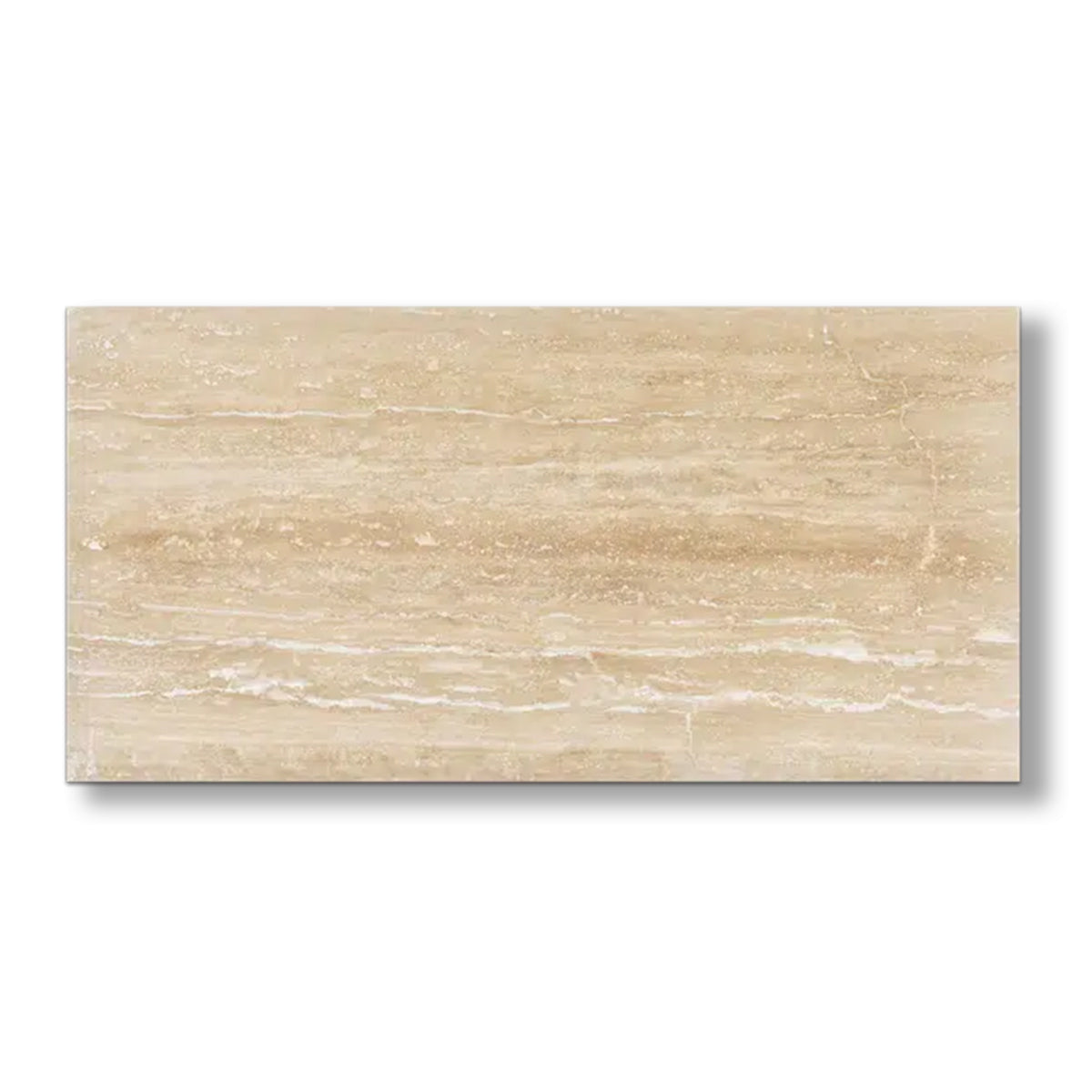 12x24 Ivory Travertine Vein Cut Filled & Honed Tile