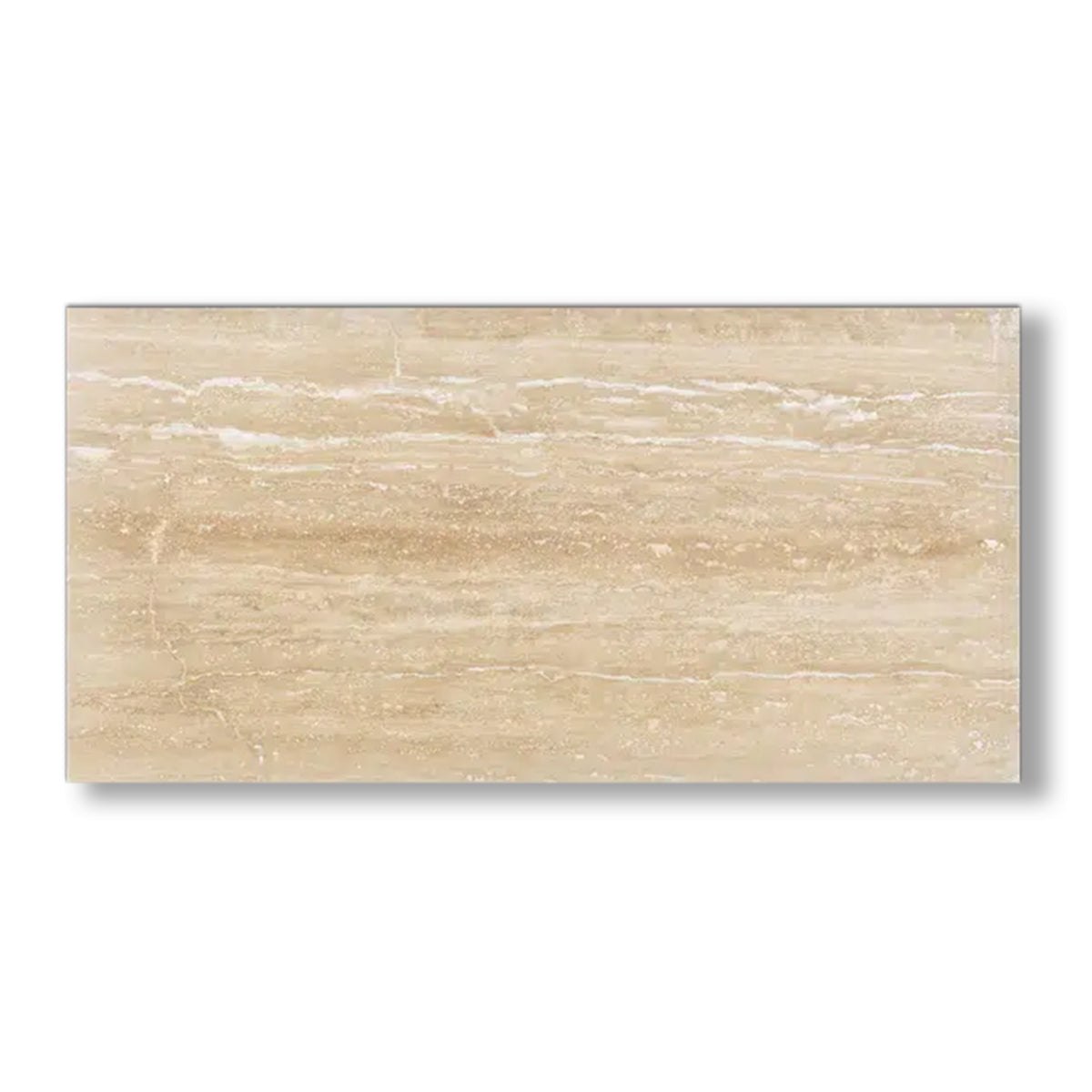 12x24 Ivory Travertine Vein Cut Filled & Honed Tile - American Tile Depot
