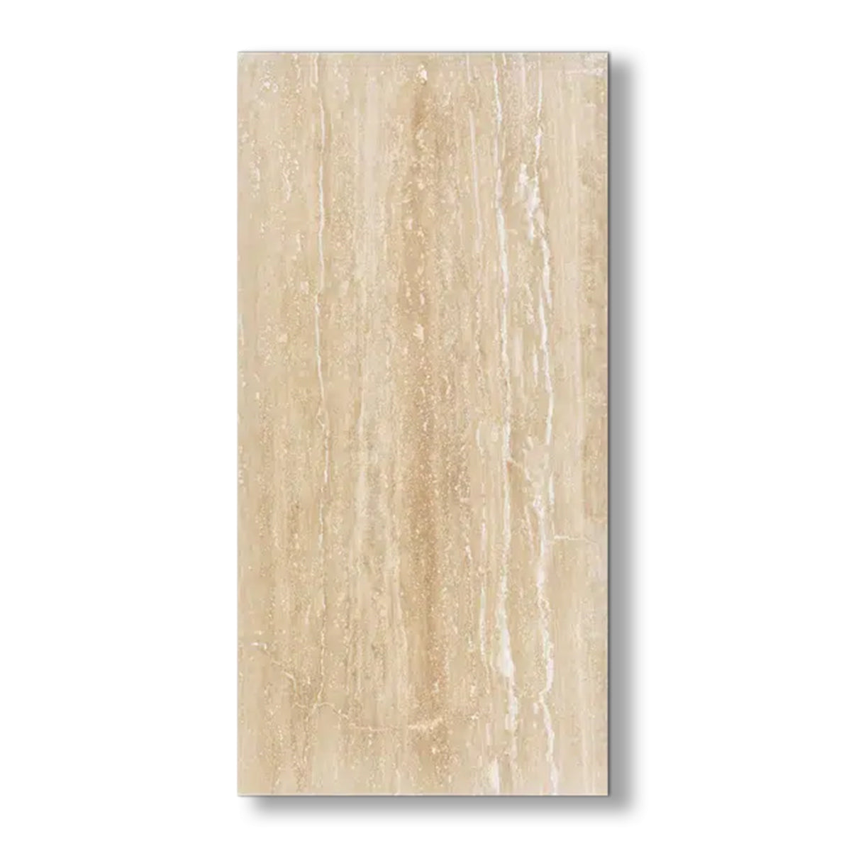 12x24 Ivory Travertine Vein Cut Filled & Honed Tile - American Tile Depot