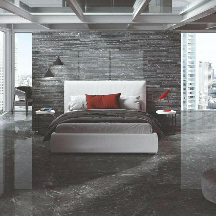 12x24 Lavrion St. Laurent Levigato Polished Marble Look Porcelain Tile 12x24 Lavrion St. Laurent Levigato Polished Marble Look Porcelain Tile - American Tile Depot