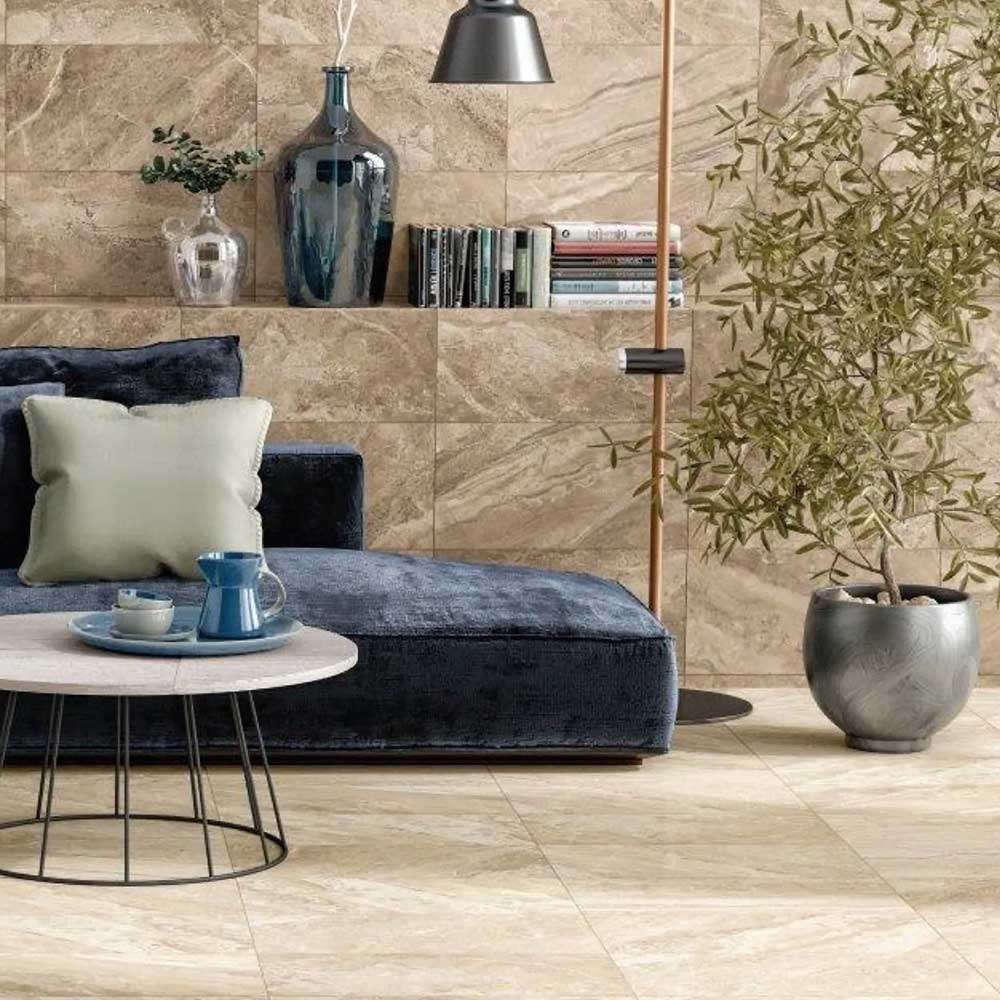 12x24 Lithos Vega Taupe Marble Look Matte Porcelain Tile-Porcelain Tile Large Formate-American Tile Depot