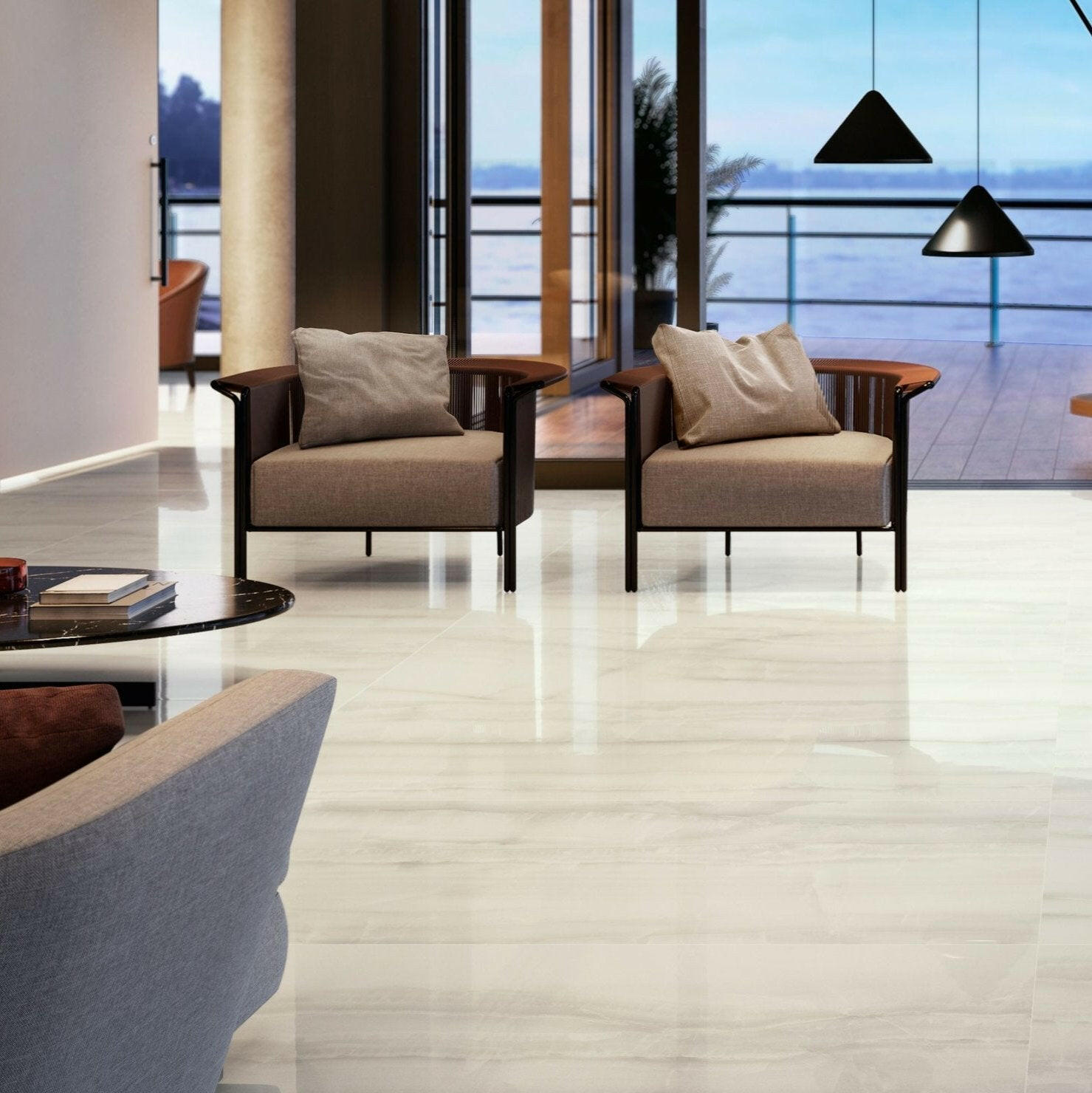 12x24 Mariselle Ivory Matte Onyx Look Porcelain Tile 12x24 Mariselle Ivory Matte Onyx Look Porcelain Tile - American Tile Depot