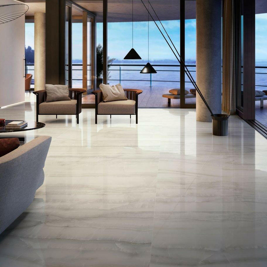 12x24 Mariselle Silver Polished Onyx Look Porcelain Tile 12x24 Mariselle Silver Polished Onyx Look Porcelain Tile - American Tile Depot