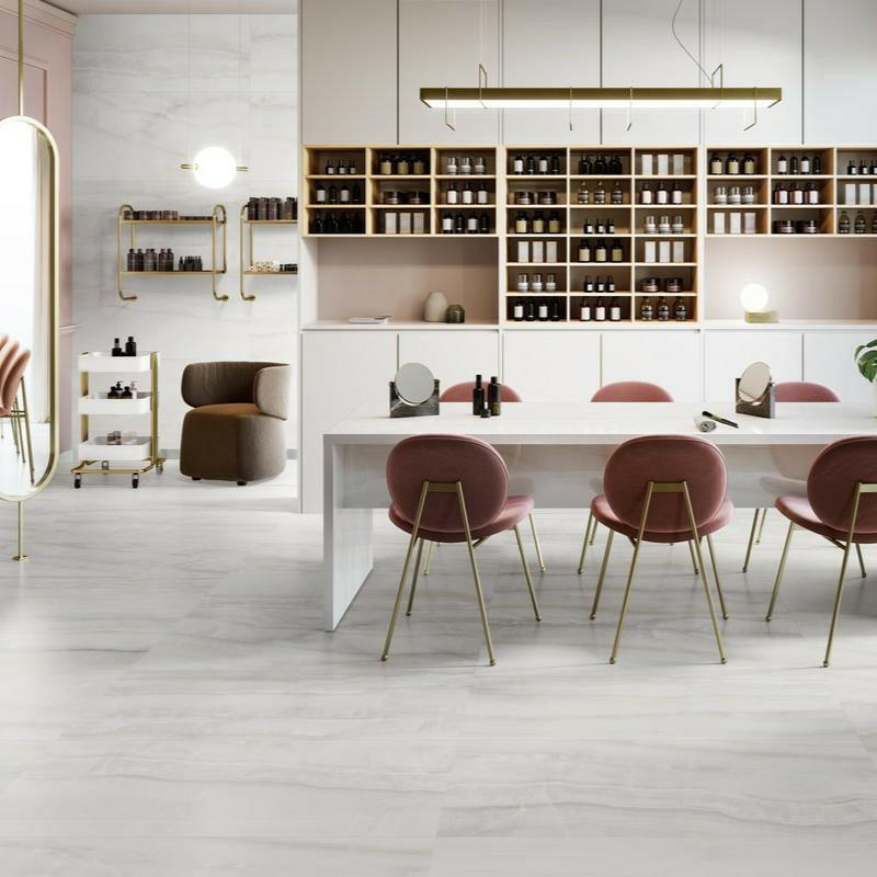 12x24 Mariselle Silver Polished Onyx Look Porcelain Tile 12x24 Mariselle Silver Polished Onyx Look Porcelain Tile - American Tile Depot