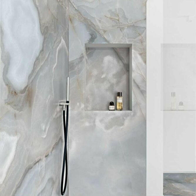 12x24 Maroona Bleu Matte Onyx Look Porcelain Tile 12x24 Maroona Bleu Matte Onyx Look Porcelain Tile - American Tile Depot