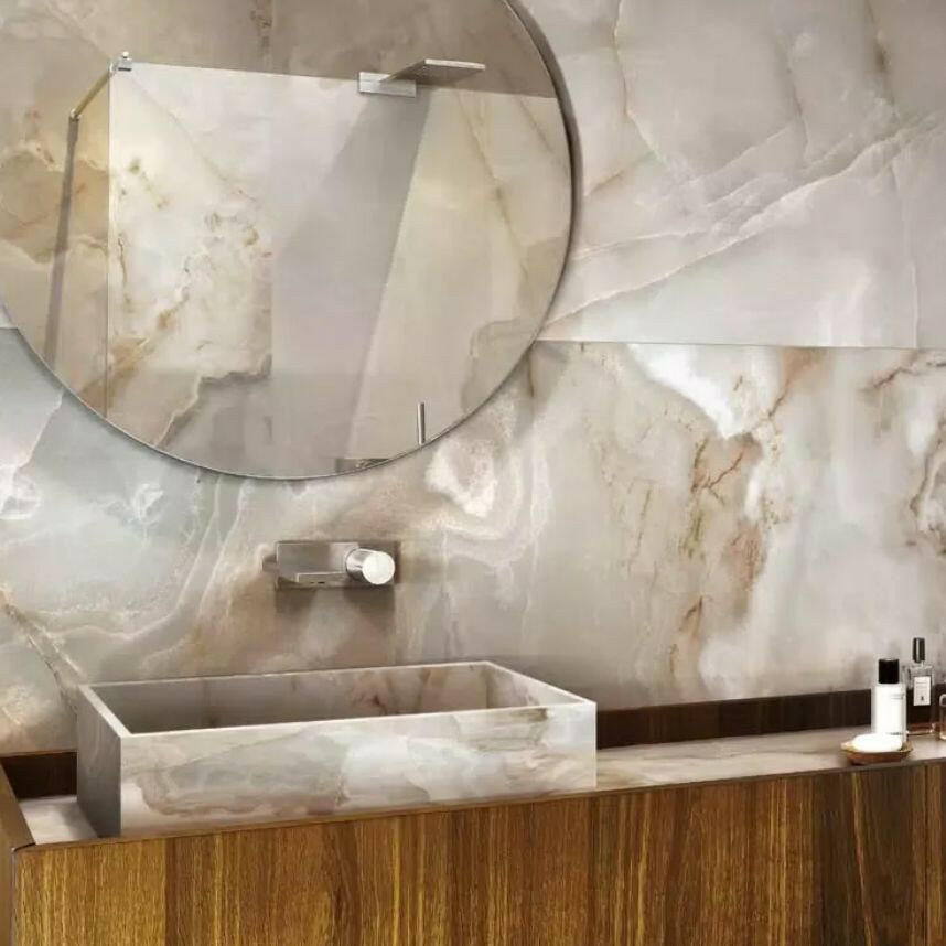 12x24 Maroona Noisette Glossy Onyx Look Porcelain Tile 12x24 Maroona Noisette Glossy Onyx Look Porcelain Tile - American Tile Depot