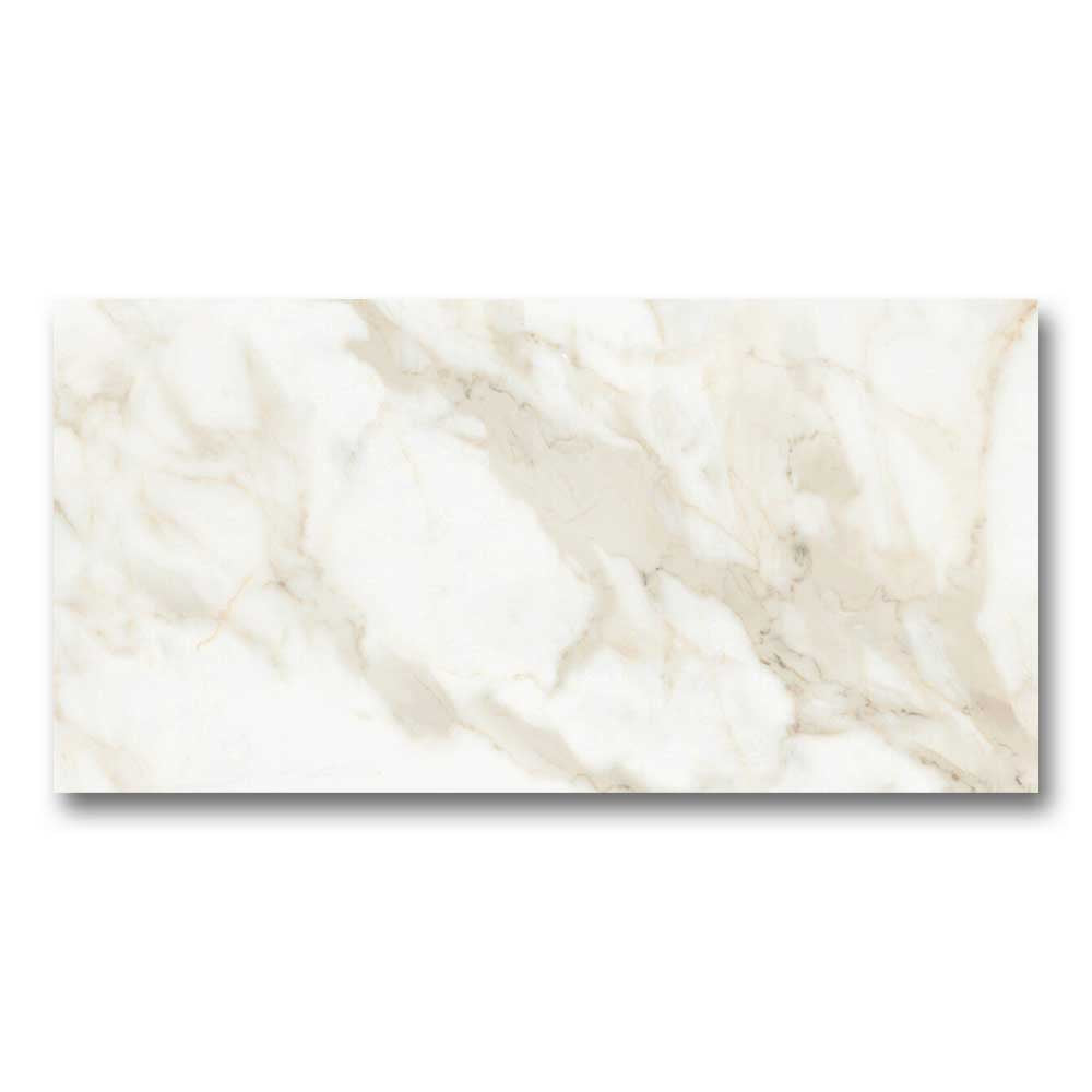 12x24 Marvel Venato Gold Polished Marble Look Porcelain Tile